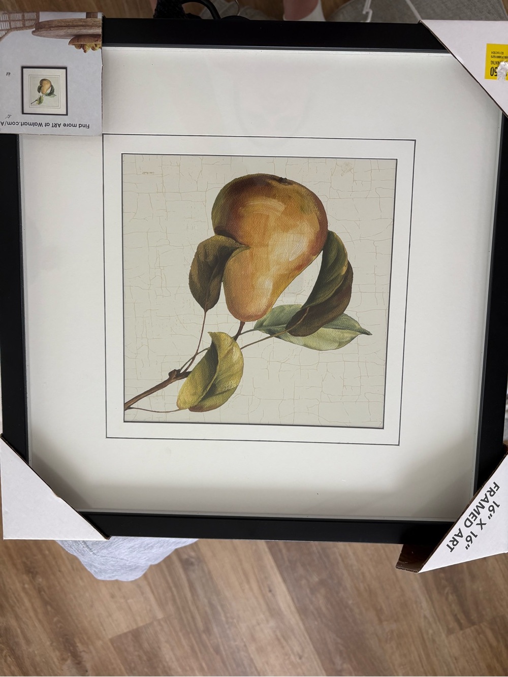 Mainstays Yellow & Green Pear Botanical Wall Art